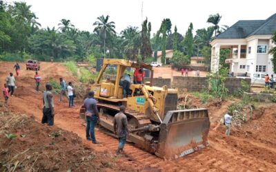 Enugu Newmap Remediation Work in progress at Umuavulu Abor Gully Erosion site