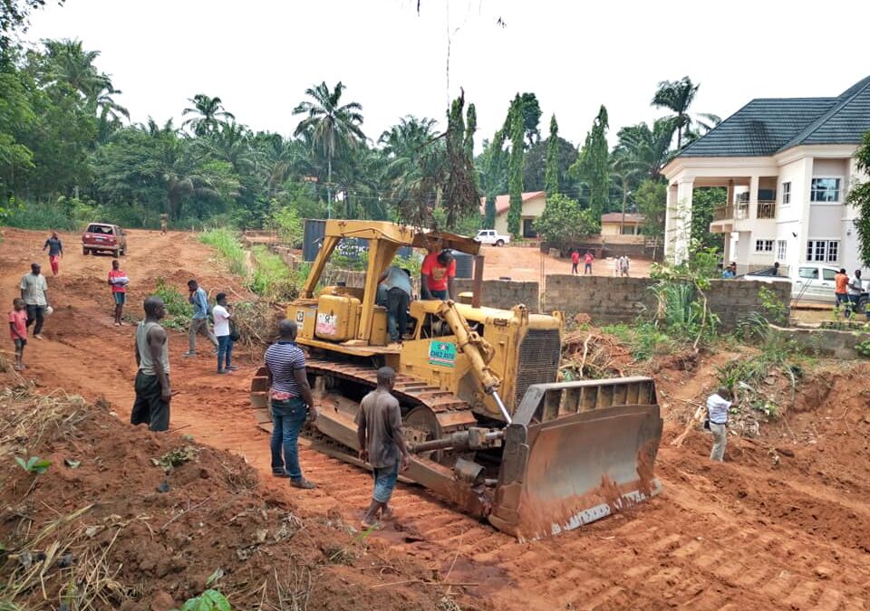 Enugu Newmap Remediation Work in progress at Umuavulu Abor Gully Erosion site