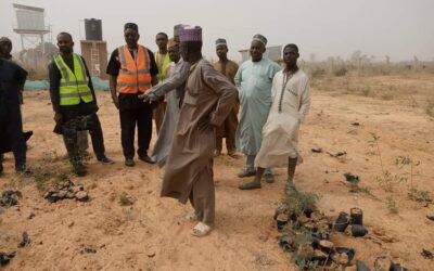 During a visit of Katsina Newmap SPMU Under the leadership of the Project Coordinator Engr Ashiru Mohammed to Zango 50 hectares land reclamation site.