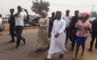 Owing to His Excellency, the Governor of Kogi State’s determination to tackle the hydra-headed challenge of erosion and flooding in Lokoja, the State Capital, the Hon. Commissioner for Works and his Team, alongside the Project Coordinator, Kogi State NEWMAP, Barr. Ladi Ahmed Jatto, were today, at the Jakura Marble Industry culvert, along Kpata Market Road, behind the Ministry of Works, Lokoja, where there is budding gully threat, which if not nipped in the bud, could prove a menace in the nearest foreseeable future. It is hoped that, in partnership with the State Ministry of Works, the imminent danger being posed by the forming gully, would be a thing of the past… This desire for collaboration was reiterated by the Hon. Commissioner for Works, Alh. Ohere, who assured the people of the State, of the determination of the environment friendly Governor to tackle head-on, the menace of gully erosion in Lokoja, as well as other vulnerable parts of the State. Kogi NEWMAP… Erosion Management Redefined!!!