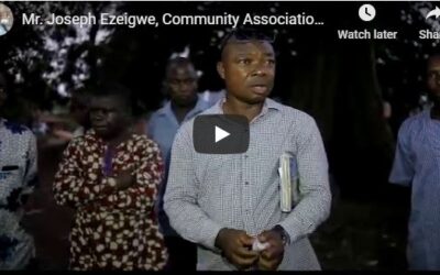 Testimony: Mr Joseph Ezeigwe, Community Association Chairman, Ebia River, Ebonyi State