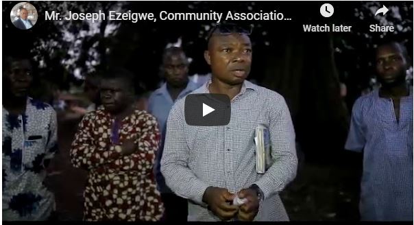 Testimony: Mr Joseph Ezeigwe, Community Association Chairman, Ebia River, Ebonyi State